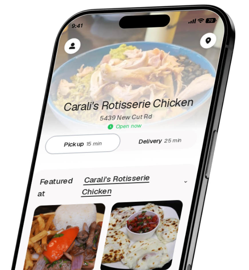 Carali's Rotisserie Chicken app preview